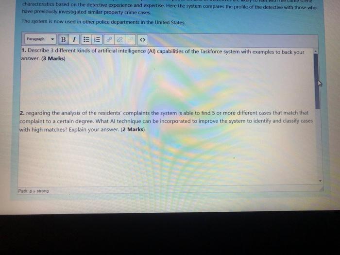 in Baltimore County, a, Al based system was