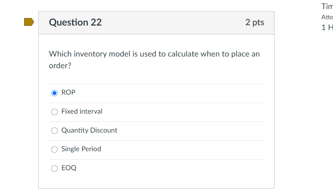 Tim Atte 11 Question 22 2 pts Which inventory