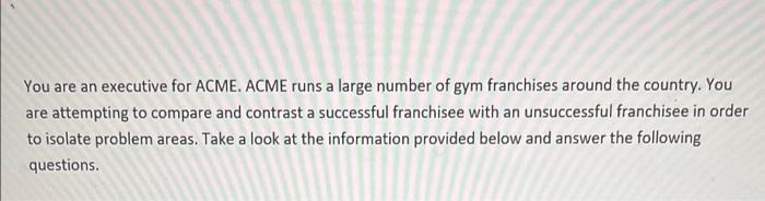 You are an executive for ACME. ACME runs a large