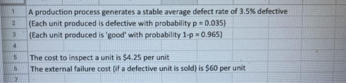 1 2 A production process generates a stable