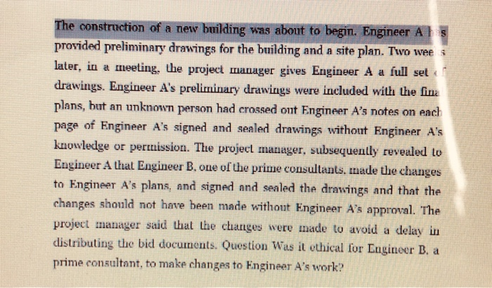 The construction of a new building was about to