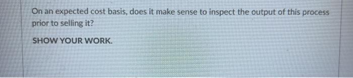 1 2 A production process generates a stable