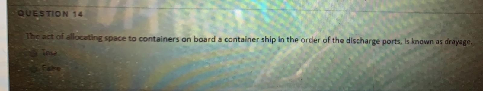 "QUESTION 14 The act of allocating space to