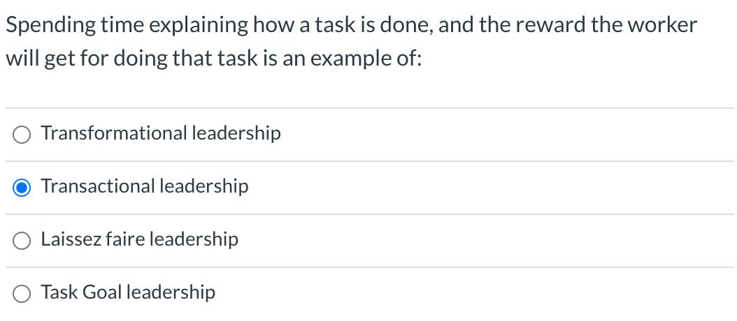 Spending time explaining how a task is done, and