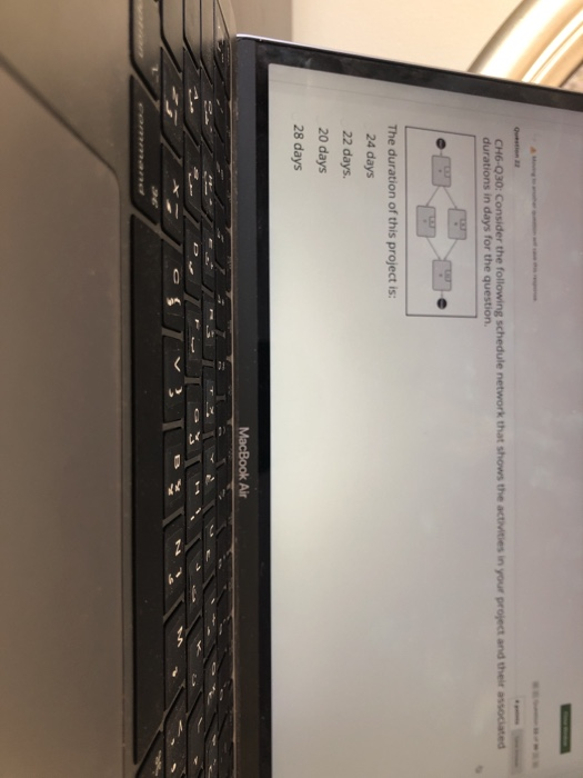 CH6-Q30: Consider the following schedule network