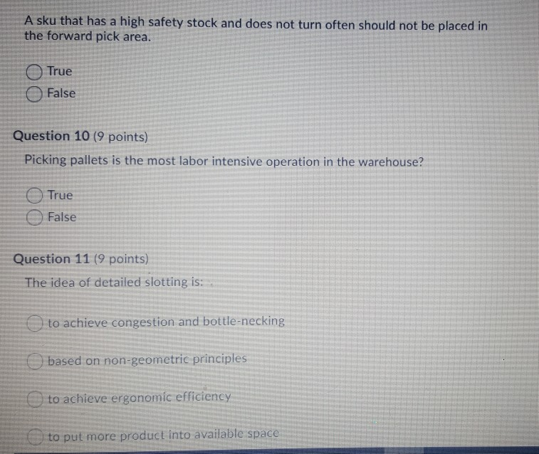 A sku that has a high safety stock and does not