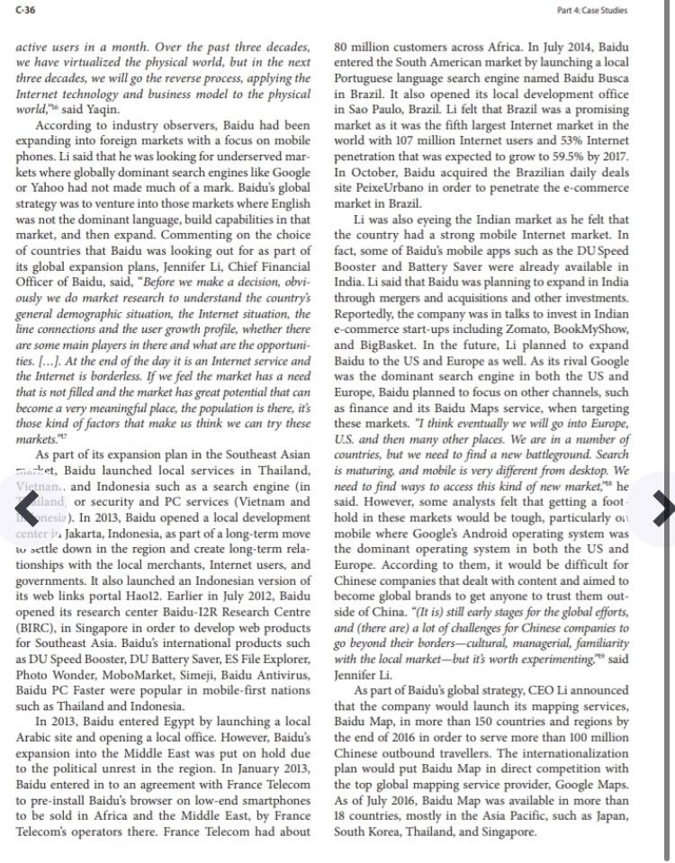 Analyze the global expansion strategy of Baidu