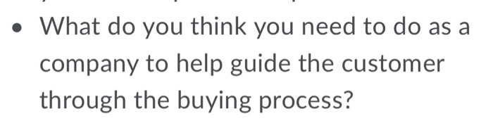 What do you think you need to do as a company to