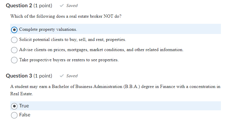 Which of the following does a real estate broker