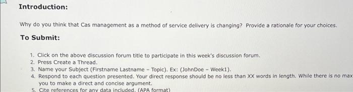 Introduction: Why do you think that Cas