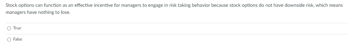 Stock options can function as an effective