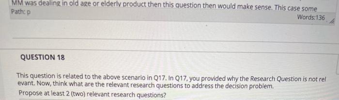 answer only 18 MM was dealing in old age or