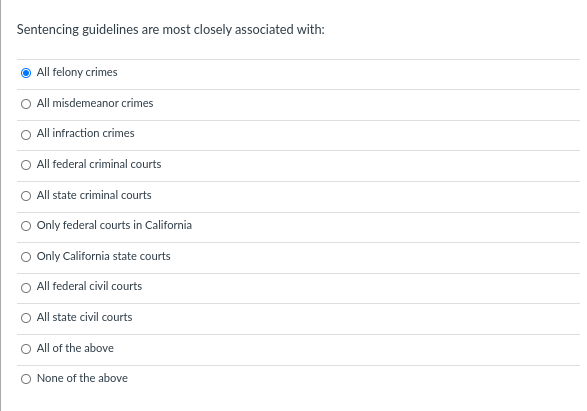 Sentencing guidelines are most closely associated