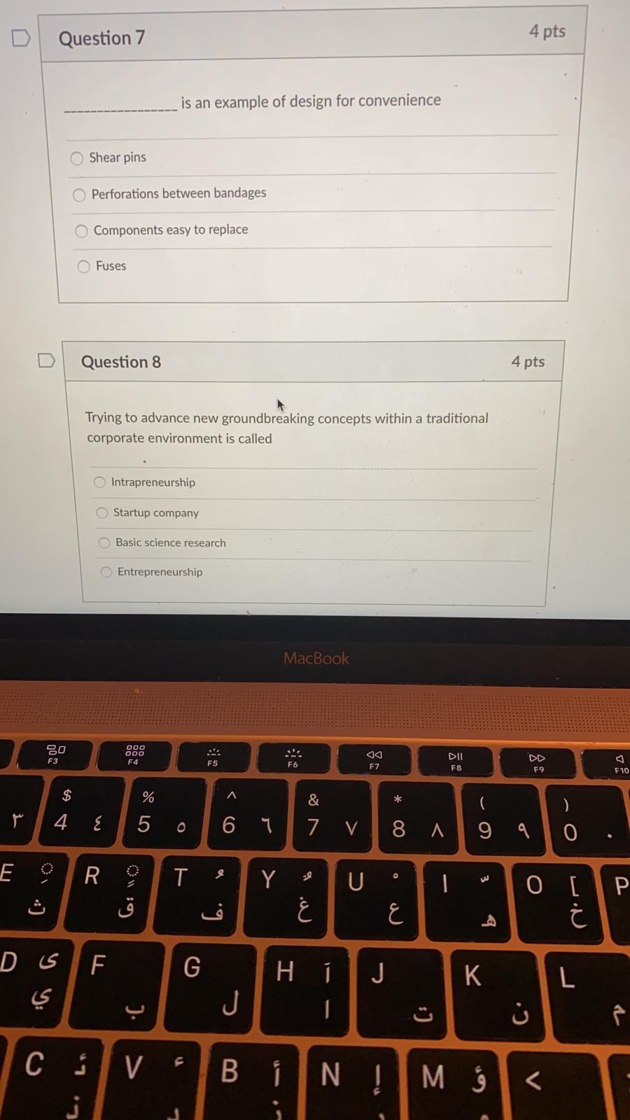 Answer # 8 please Question 7 4 pts is an example