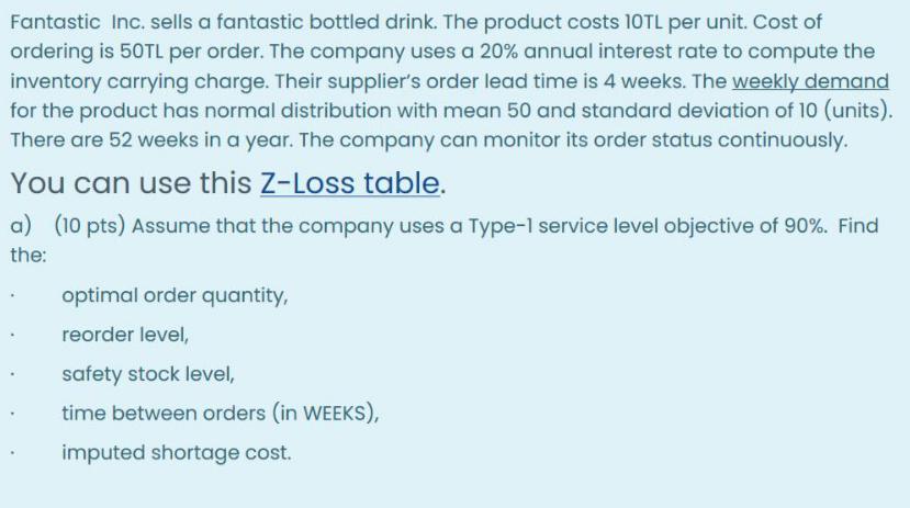inventory management question please help ASAP
