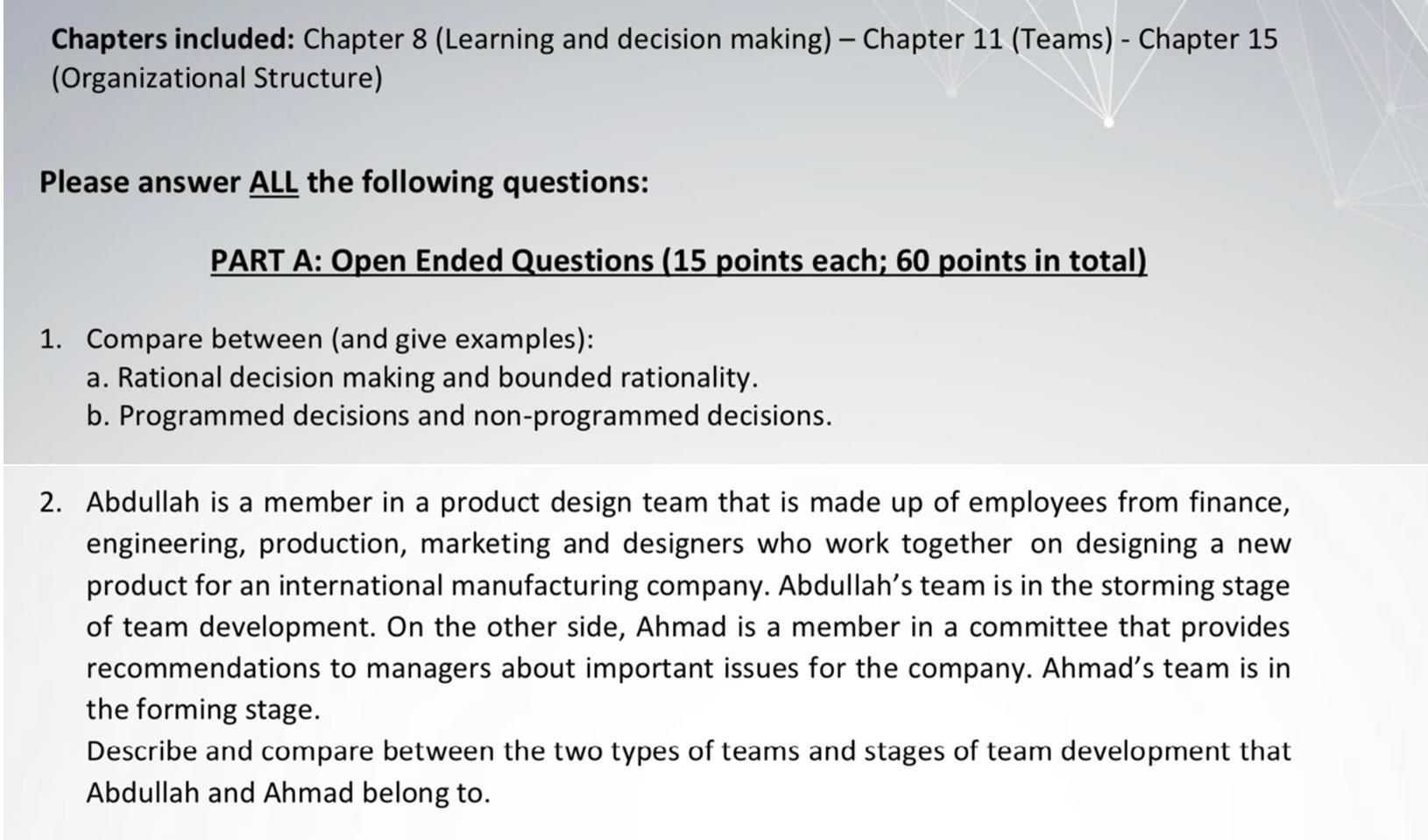 Chapters included: Chapter 8 (Learning and