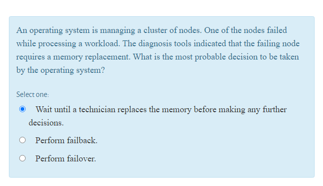 what is the correct answer? An operating system