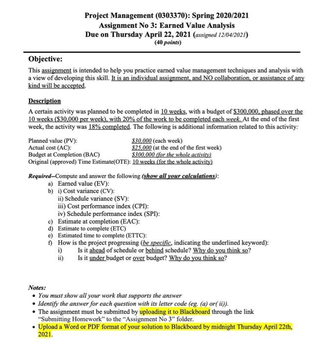 Objective: This assignment is intended to help