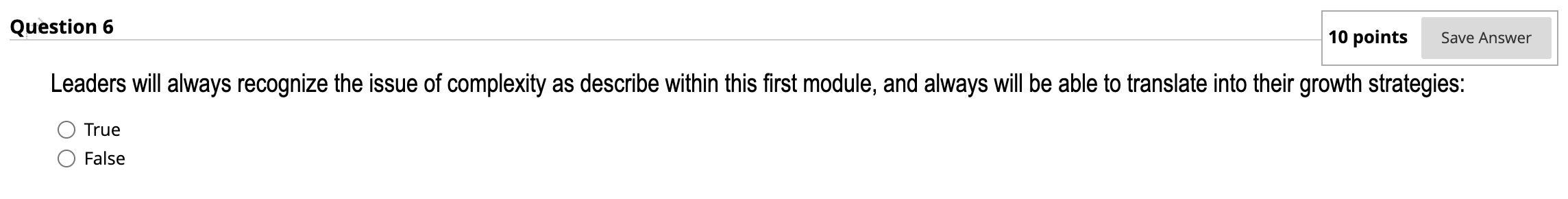 Question 6 10 points Save Answer Leaders will