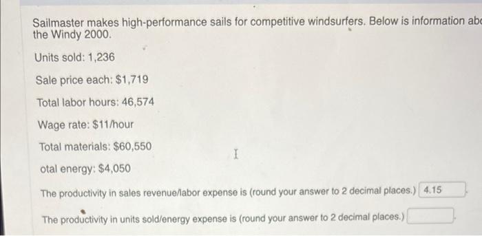 Sailmaster makes high-performance sails for