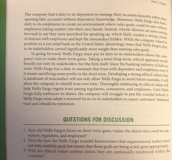 read case and answer discussion quetions at end