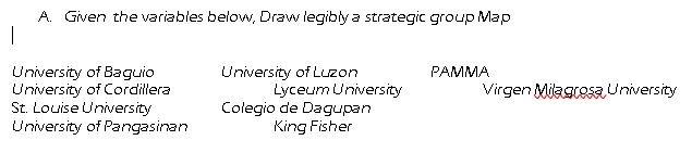 A. Given the variables below. Draw legibly a