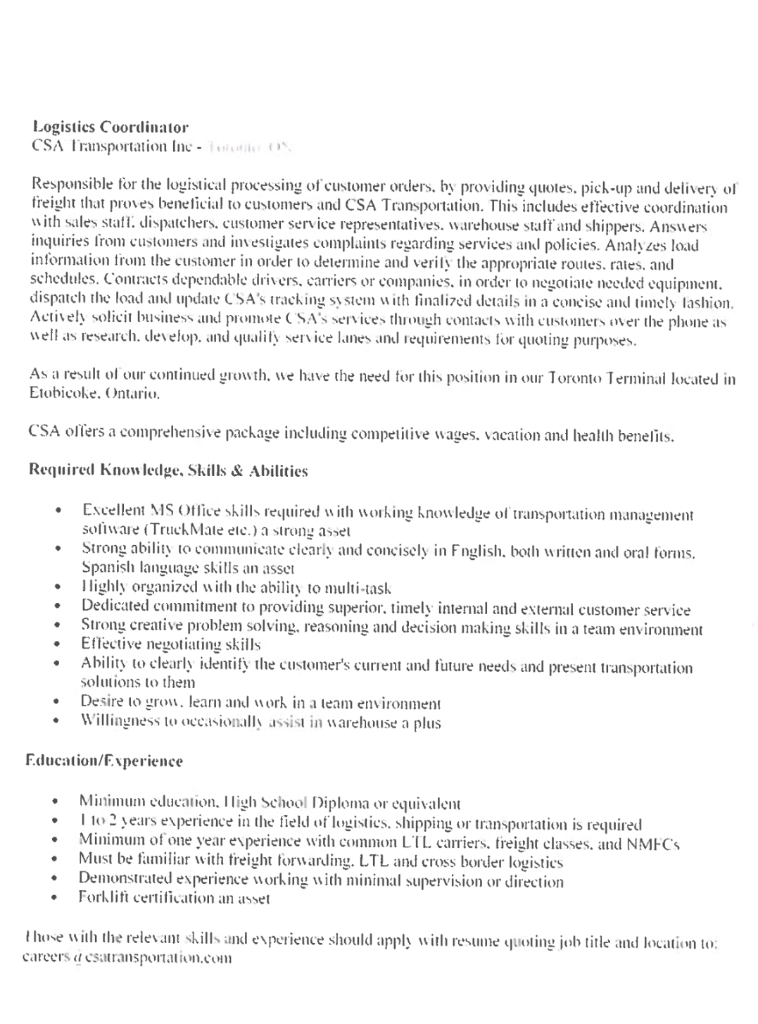 Create a Comparative cover letter by using the