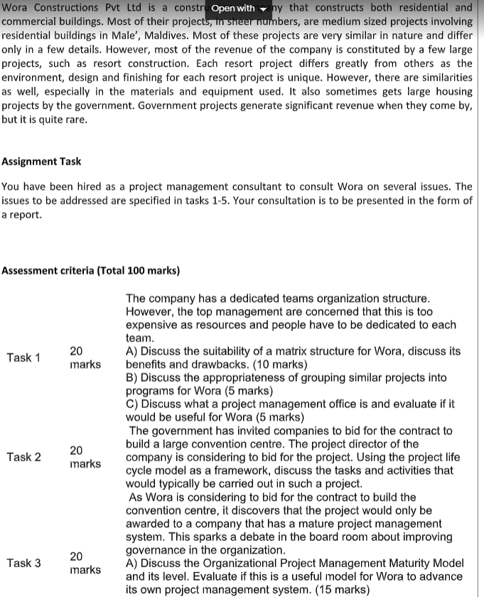 Wora Constructions Pvt Ltd is a constru Open with