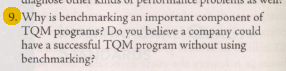 9. Why is benchmarking an important component of