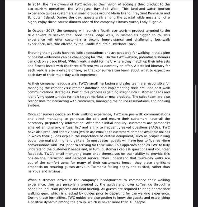 List and explain five prominent features of TWC.