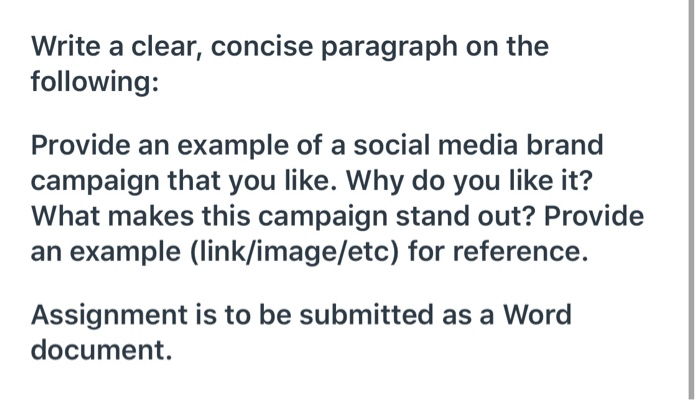 Write a clear, concise paragraph on the