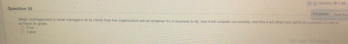 Question 30 of 60 Question 30 0,5 points Save Ans