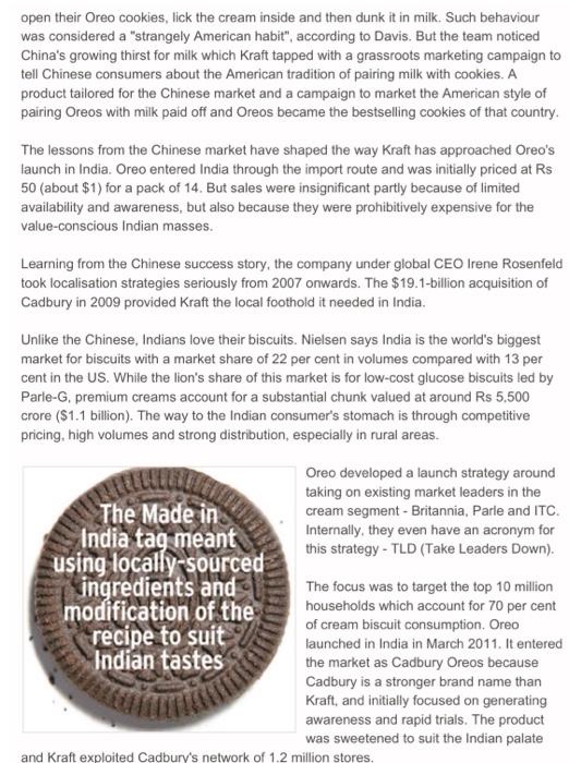 1. What key cultural and consumer marketing