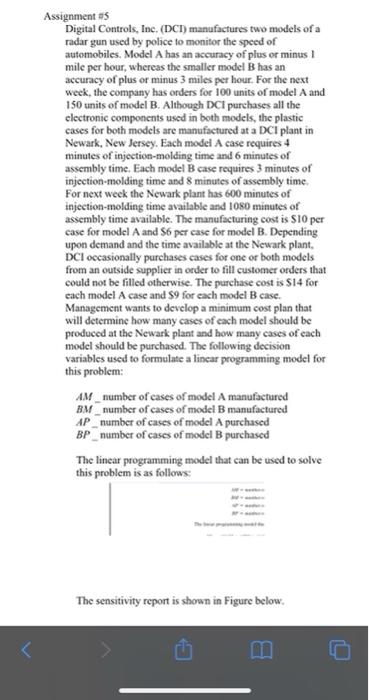 Assignment #5 Digital Controls, Inc. (DCI)