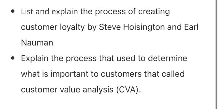 this is actually Total Quality Management. List