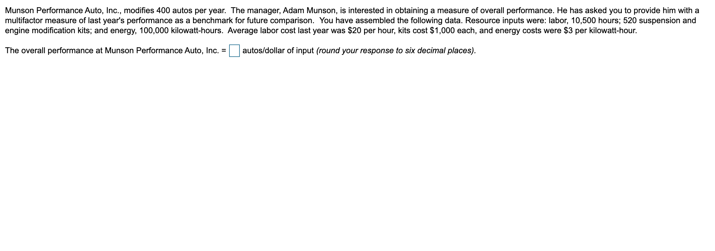 Munson Performance Auto, Inc., modifies 400 autos