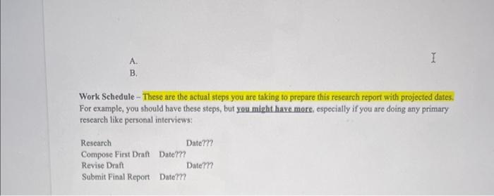 Directions: Use the format below to create a real