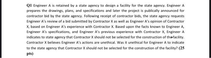 ** PLEASE READ QUESTIONS CAREFULLY ** Q1 Engineer