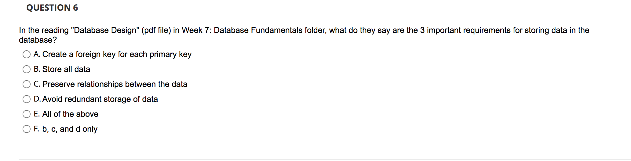 In the reading "Database Design" (pdf file) in