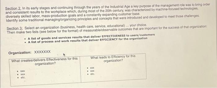 Section 2. In its early stages and continuing