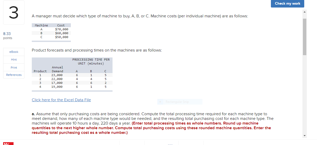 Check my work m. A manager must decide which type