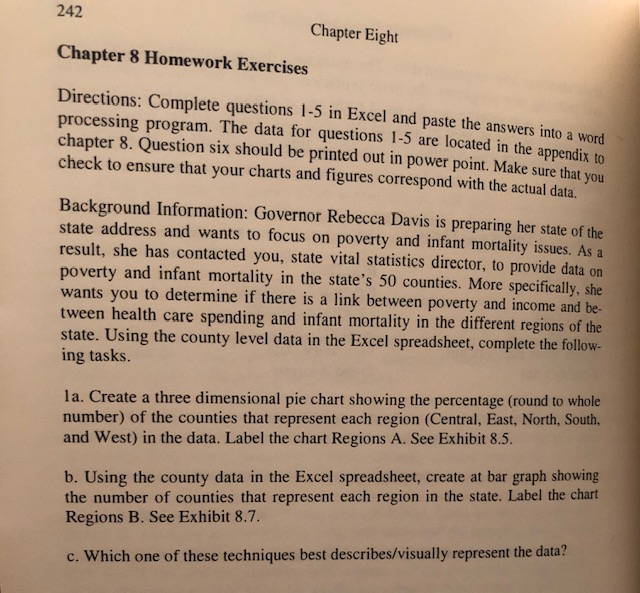 242 Chapter Eight Chapter 8 Homework Exercises