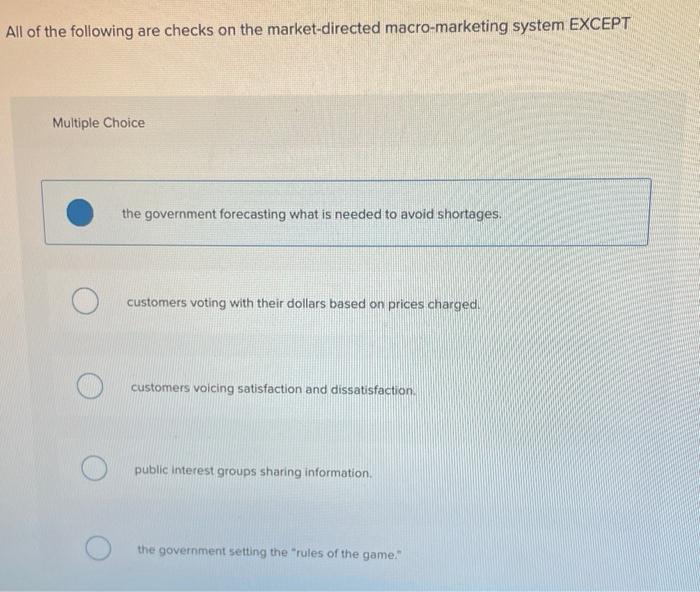 All of the following are checks on the