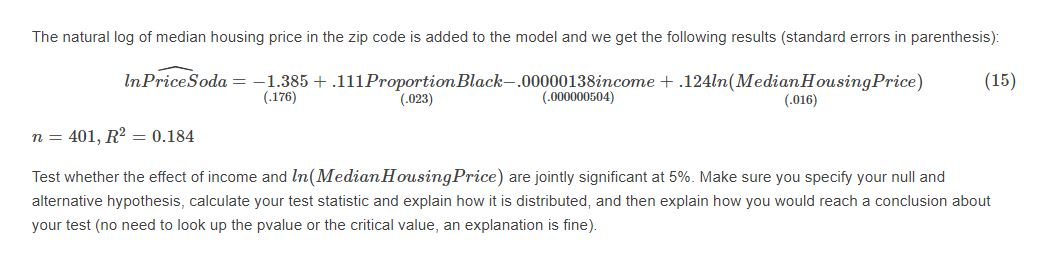 The natural log of median housing price in the