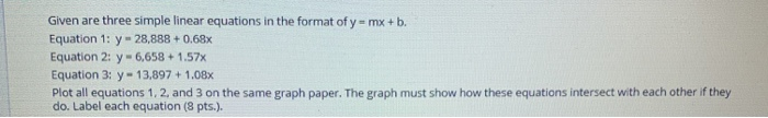 please do not use excel Given are three simple