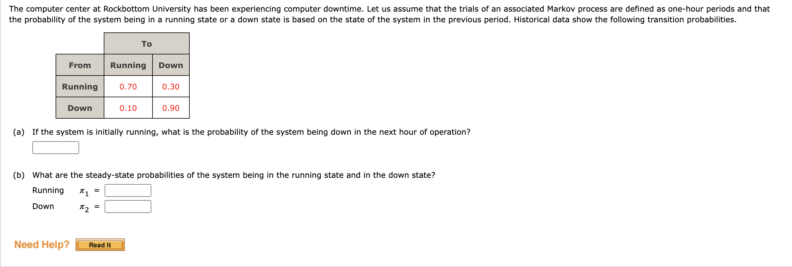 The computer center at Rockbottom University has