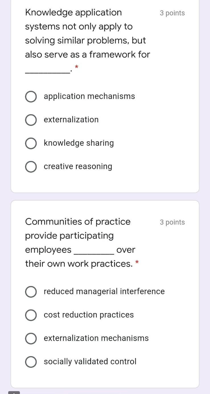 3 points Knowledge application systems not only