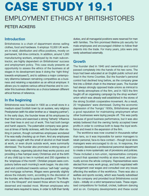 Read the case study and answer the following