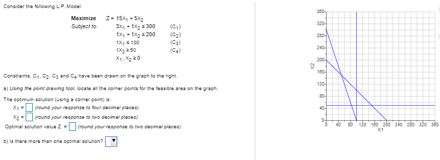 360 Consider the following L.P. Model: Maximize