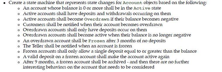 Create a state machine that represents state